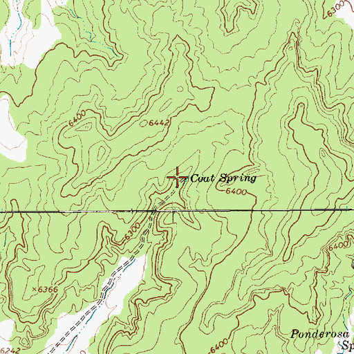 Topographic Map of Coat Spring, AZ