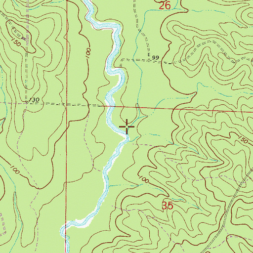Topographic Map of Mare Creek, FL