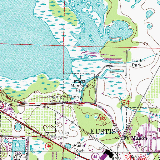 Topographic Map of Marsh Memorial Park, FL