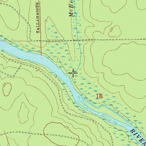Topographic Map of McBride Slough, FL