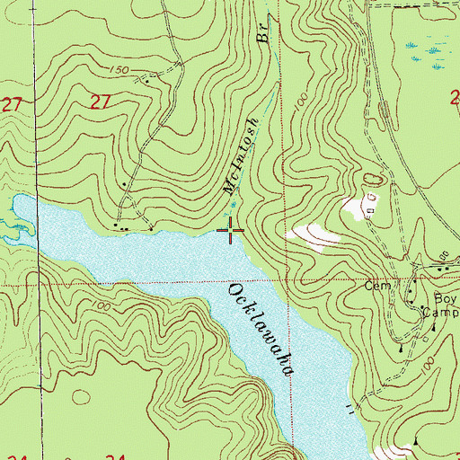 Topographic Map of McIntosh Branch, FL