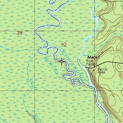 Topographic Map of McMillan Lake, FL
