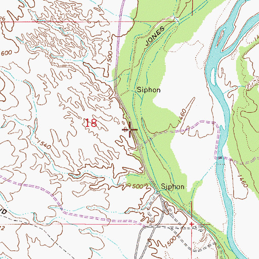 Topographic Map of Jones Ditch, AZ