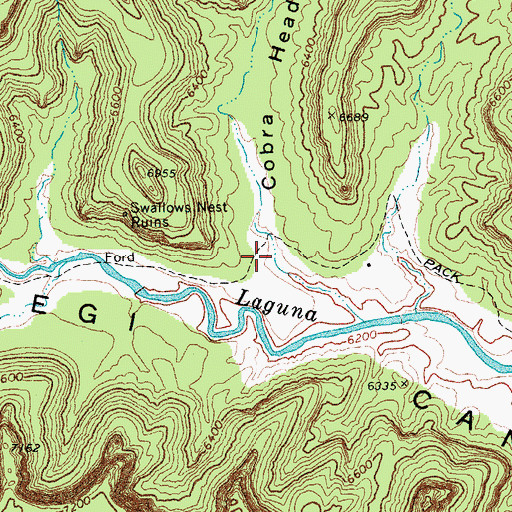 Topographic Map of Cobra Head Canyon, AZ