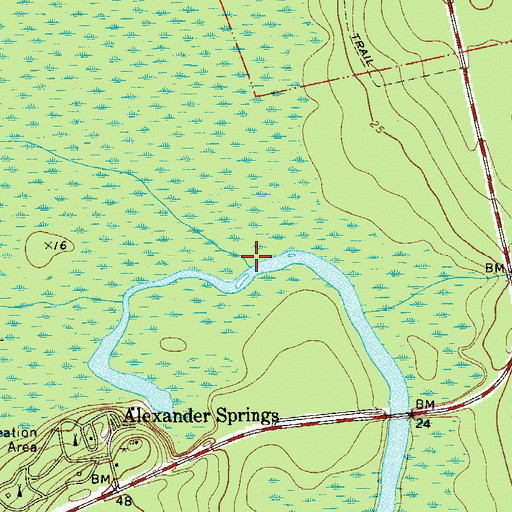 Topographic Map of Ninemile Creek, FL