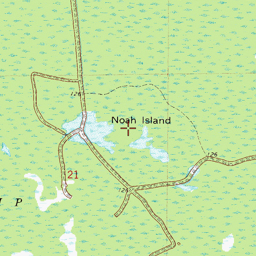 Topographic Map of Noah Island, FL