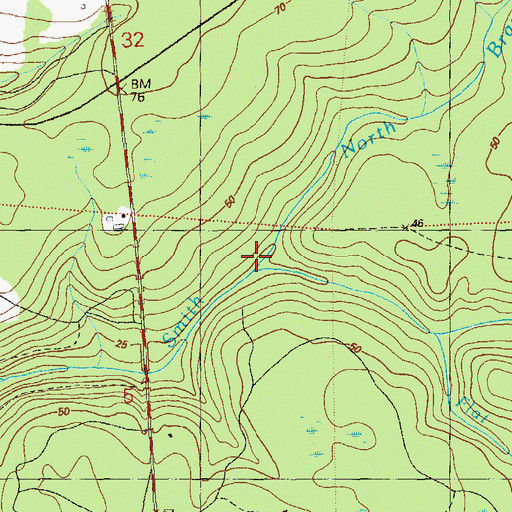 Topographic Map of North Branch Smith Creek, FL