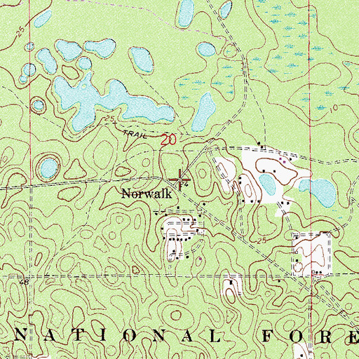 Topographic Map of Norwalk, FL