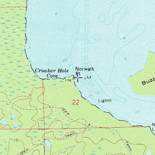 Topographic Map of Norwalk Point, FL