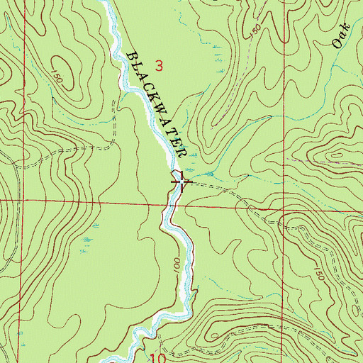 Topographic Map of Oak Creek, FL