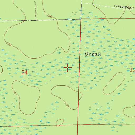 Topographic Map of Ocean Bay, FL
