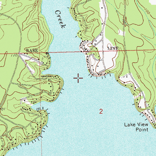 Topographic Map of Ocklawaha Creek, FL