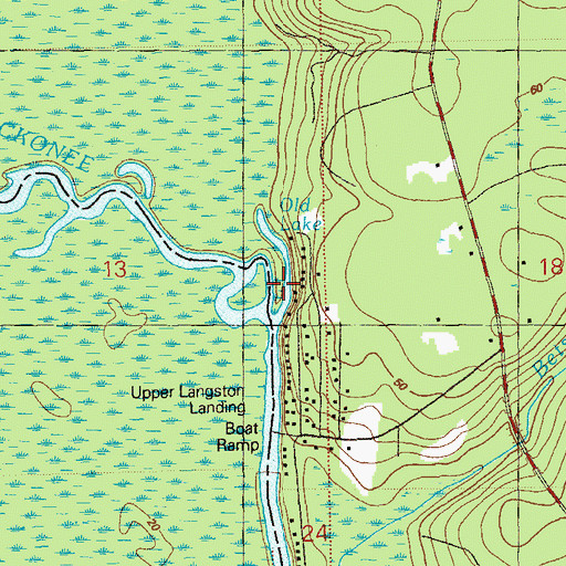 Topographic Map of Old Lake, FL