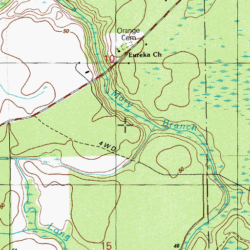 Topographic Map of Orange, FL
