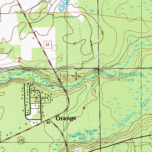 Topographic Map of Orange Church (historical), FL