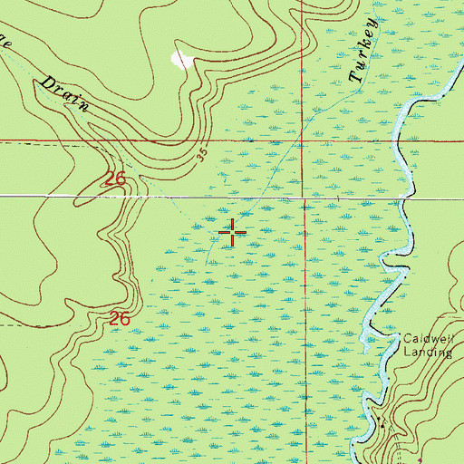 Topographic Map of Orange Drain, FL