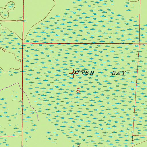 Topographic Map of Otter Bay, FL