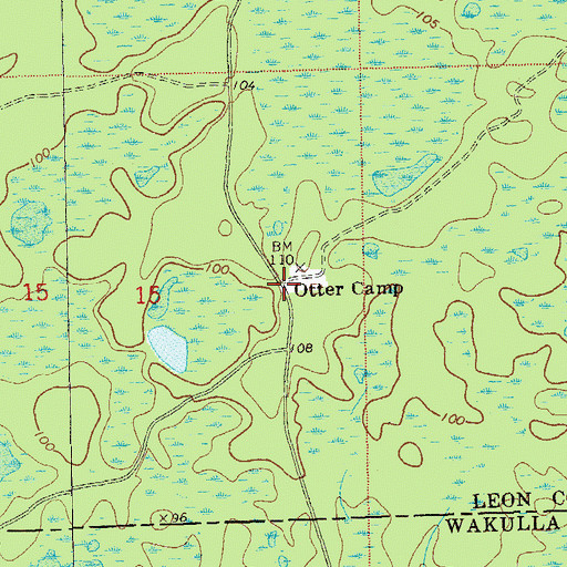 Topographic Map of Otter Camp, FL