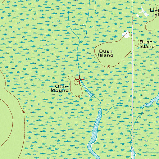 Topographic Map of Otter Mound, FL