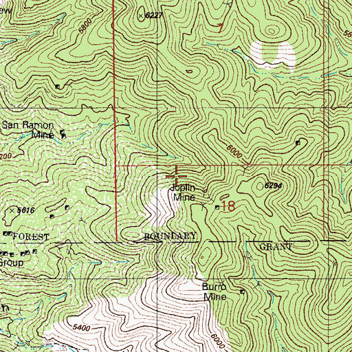 Topographic Map of Joplin Mine, AZ