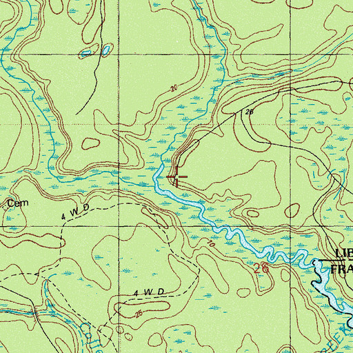 Topographic Map of Owl Landing, FL