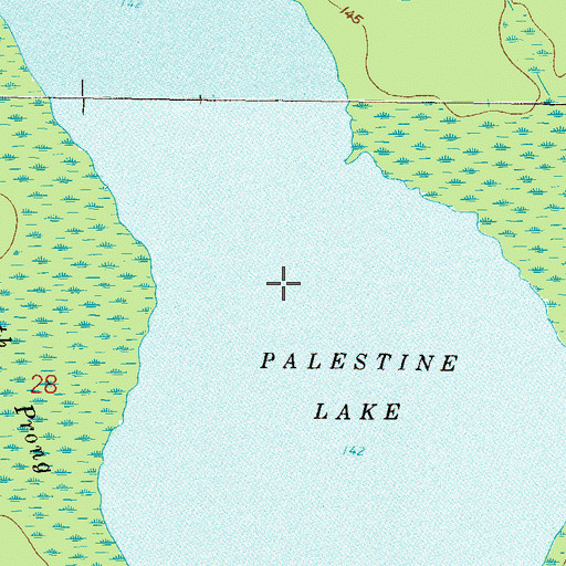Topographic Map of Palestine Lake, FL