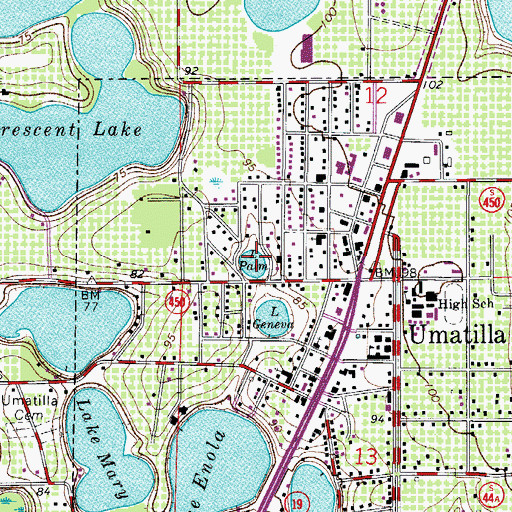 Topographic Map of Lake Palm, FL