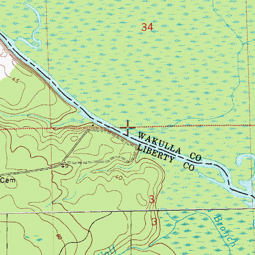 Topographic Map of Panther Branch, FL