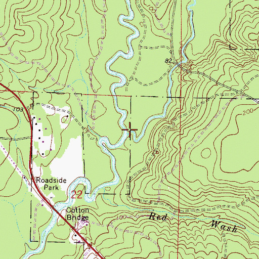 Topographic Map of Panther Creek, FL