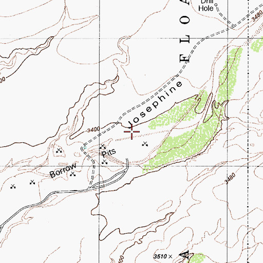 Topographic Map of Josephine Canyon, AZ