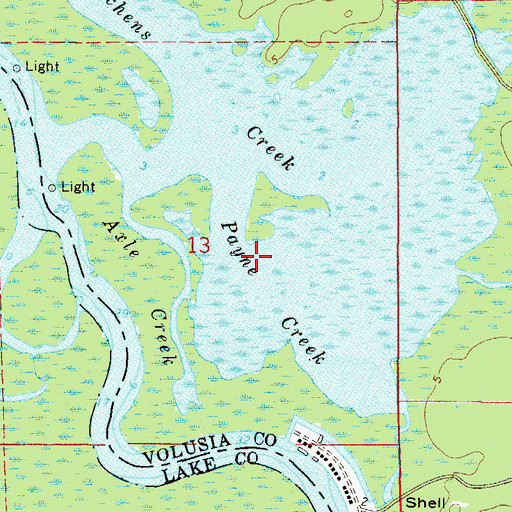 Topographic Map of Payne Creek, FL