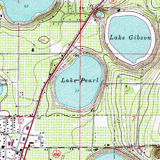 Topographic Map of Lake Pearl, FL