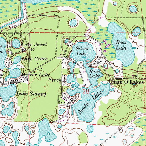 Topographic Map of Perch Lake, FL