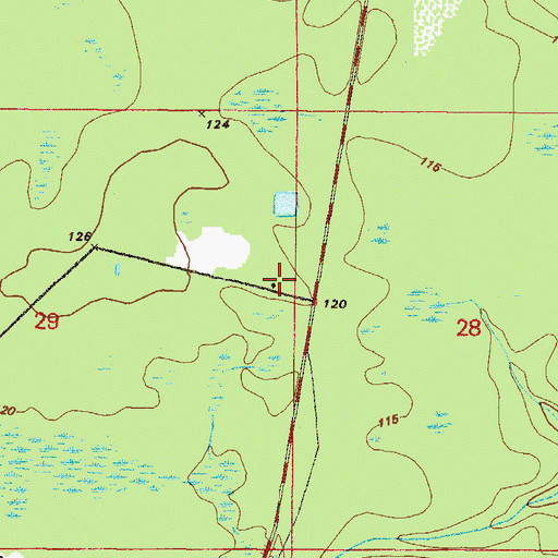 Topographic Map of Pine Level Church, FL