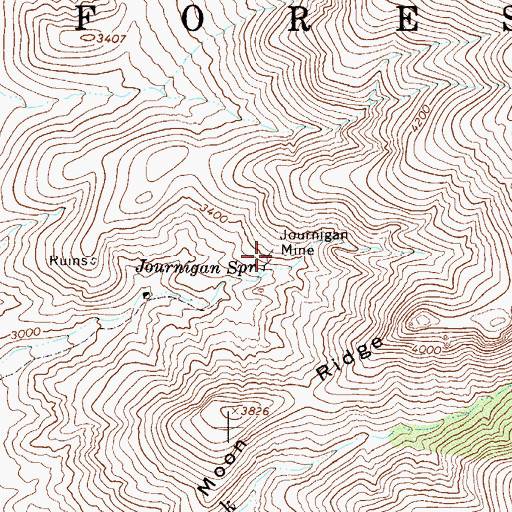 Topographic Map of Journigan Mine, AZ