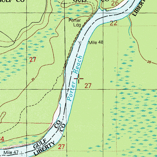 Topographic Map of Porter Reach, FL