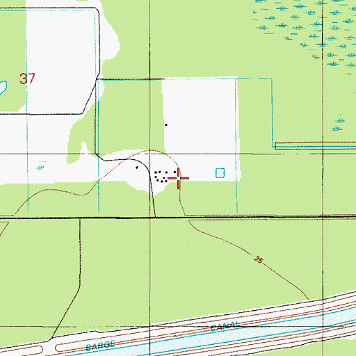 Topographic Map of Rainbow Ranch, FL