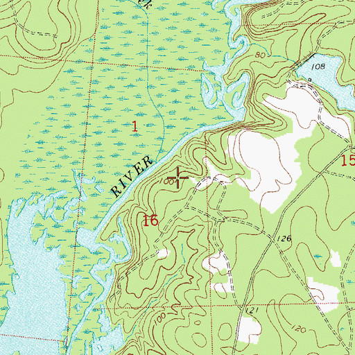 Topographic Map of Richlander Creek, FL