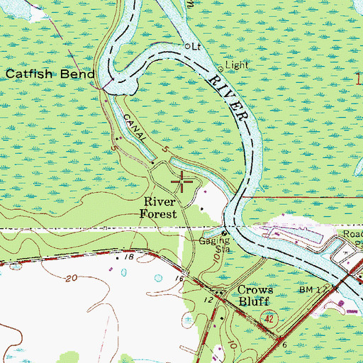 Topographic Map of River Forest, FL