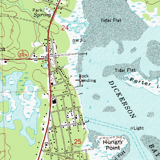 Topographic Map of Rock Landing, FL