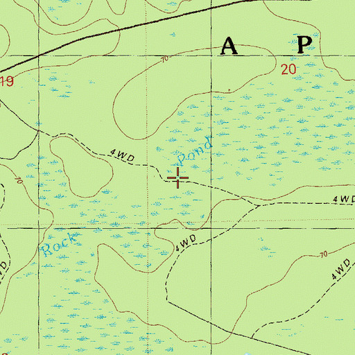 Topographic Map of Rock Pond, FL