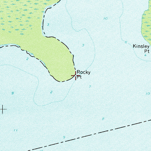 Topographic Map of Rocky Point, FL