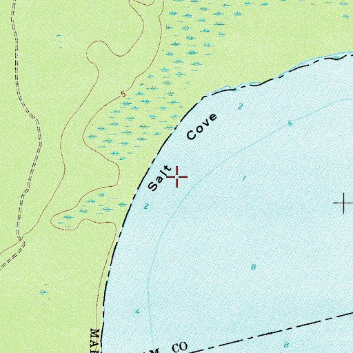 Topographic Map of Salt Cove, FL