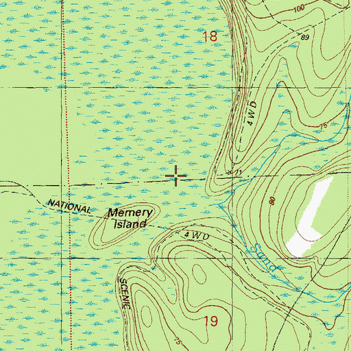 Topographic Map of Sand Branch, FL