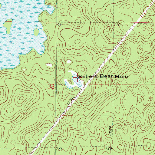 Topographic Map of Sellers Bear Hole, FL