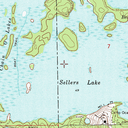 Topographic Map of Sellers Lake, FL