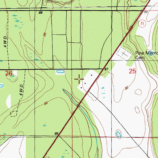 Topographic Map of Sharpstown, FL