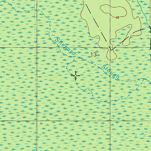 Topographic Map of Shephard Slough, FL
