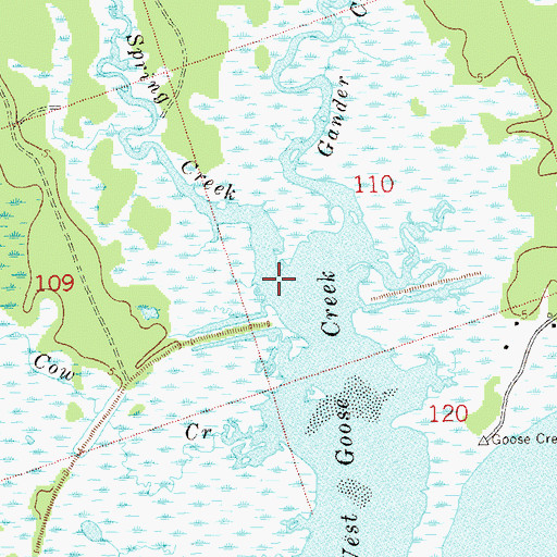 Topographic Map of Shepherd Spring Creek, FL