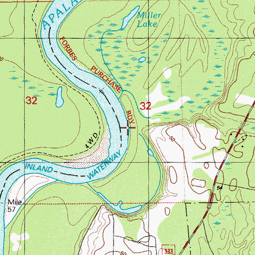 Topographic Map of Shingle Landing, FL